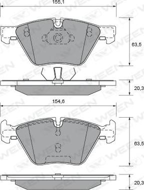 Ween 151-1948 - Brake Pad Set, disc brake autospares.lv