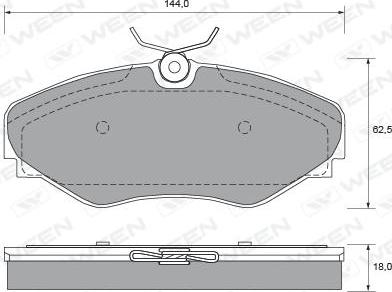 Ween 151-1959 - Brake Pad Set, disc brake autospares.lv