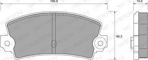 Ween 151-1904 - Brake Pad Set, disc brake autospares.lv