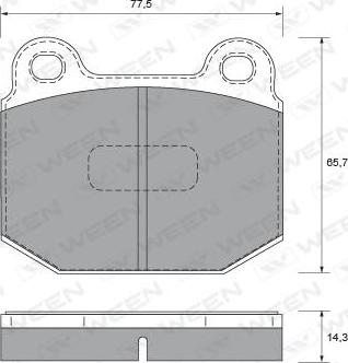 Ween 151-1908 - Brake Pad Set, disc brake autospares.lv