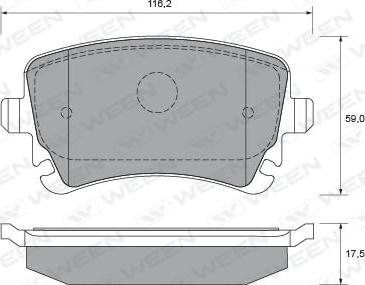 Ween 151-1914 - Brake Pad Set, disc brake autospares.lv