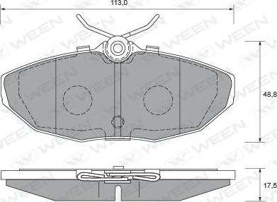 Ween 151-1911 - Brake Pad Set, disc brake autospares.lv