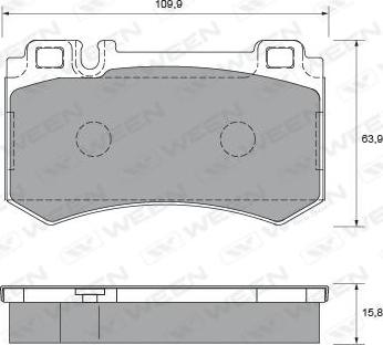 Ween 151-1936 - Brake Pad Set, disc brake autospares.lv