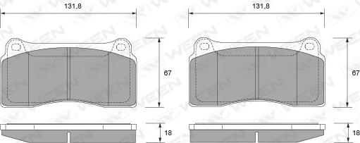 Ween 151-1931 - Brake Pad Set, disc brake autospares.lv