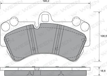 Ween 151-1938 - Brake Pad Set, disc brake autospares.lv