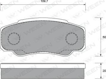 Ween 151-1920 - Brake Pad Set, disc brake autospares.lv