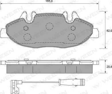 Ween 151-1976 - Brake Pad Set, disc brake autospares.lv