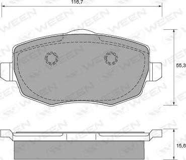 Ween 151-1971 - Brake Pad Set, disc brake autospares.lv