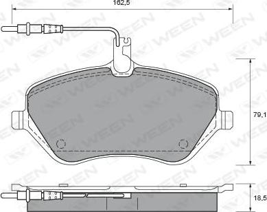 Ween 151-1972 - Brake Pad Set, disc brake autospares.lv