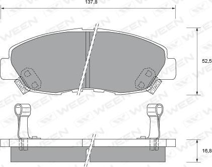 Ween 151-1493 - Brake Pad Set, disc brake autospares.lv