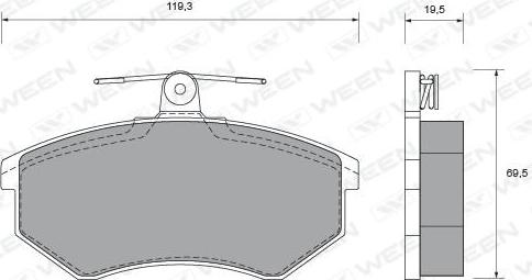 Ween 151-1455 - Brake Pad Set, disc brake autospares.lv