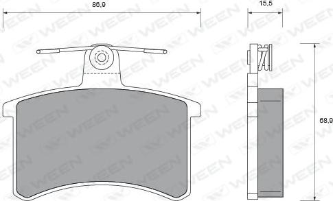 Ween 151-1450 - Brake Pad Set, disc brake autospares.lv