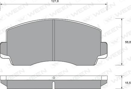 Ween 151-1457 - Brake Pad Set, disc brake autospares.lv