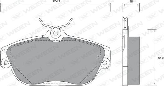 Ween 151-1461 - Brake Pad Set, disc brake autospares.lv