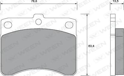 Ween 151-1409 - Brake Pad Set, disc brake autospares.lv