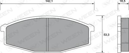 Ween 151-1416 - Brake Pad Set, disc brake autospares.lv