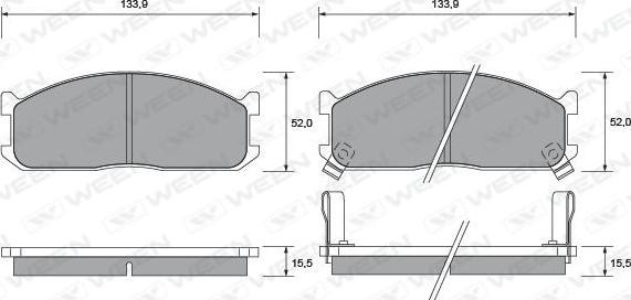 Ween 151-1411 - Brake Pad Set, disc brake autospares.lv