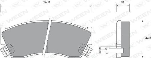 Ween 151-1484 - Brake Pad Set, disc brake autospares.lv