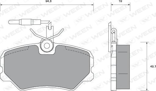 Ween 151-1439 - Brake Pad Set, disc brake autospares.lv