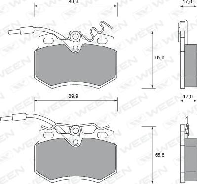 Ween 151-1437 - Brake Pad Set, disc brake autospares.lv