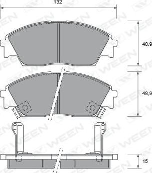 ABEX T6528 - Brake Pad Set, disc brake autospares.lv