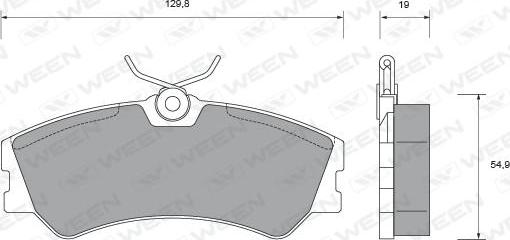 Ween 151-1470 - Brake Pad Set, disc brake autospares.lv