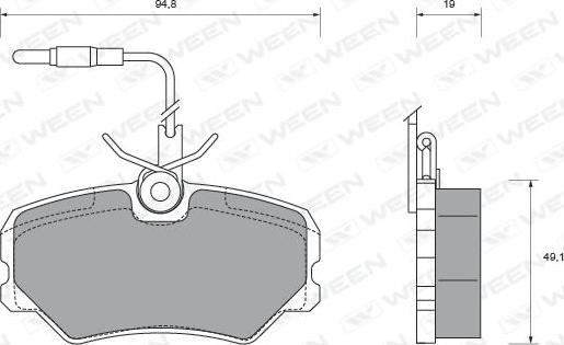 Ween 151-1591 - Brake Pad Set, disc brake autospares.lv