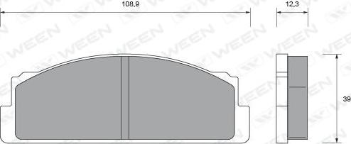 Ween 151-1597 - Brake Pad Set, disc brake autospares.lv