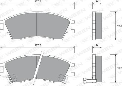 Ween 151-1541 - Brake Pad Set, disc brake autospares.lv