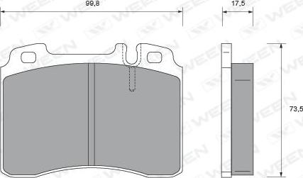 Ween 151-1560 - Brake Pad Set, disc brake autospares.lv