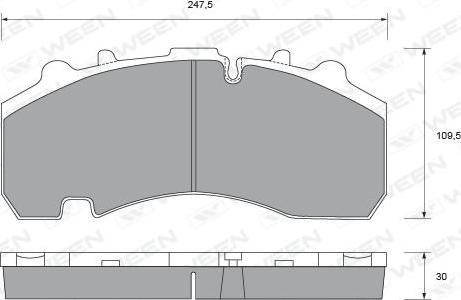 Ween 151-1562 - Brake Pad Set, disc brake autospares.lv