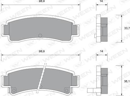 Ween 151-1567 - Brake Pad Set, disc brake autospares.lv