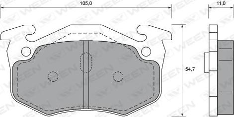 Ween 151-1503 - Brake Pad Set, disc brake autospares.lv