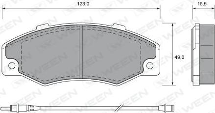 Ween 151-1502 - Brake Pad Set, disc brake autospares.lv