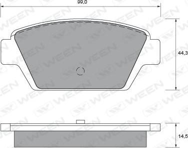 Ween 151-1518 - Brake Pad Set, disc brake autospares.lv