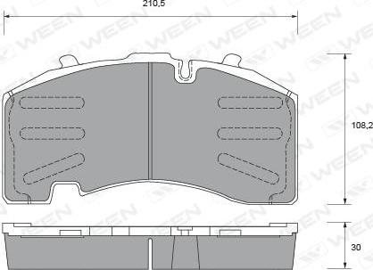 Ween 151-1584 - Brake Pad Set, disc brake autospares.lv