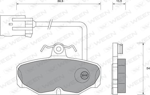 Ween 151-1587 - Brake Pad Set, disc brake autospares.lv