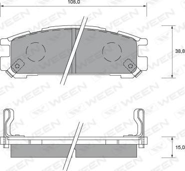 Ween 151-1539 - Brake Pad Set, disc brake autospares.lv