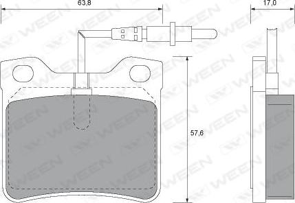 Ween 151-1535 - Brake Pad Set, disc brake autospares.lv