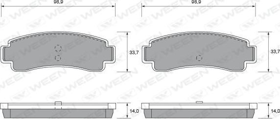 Ween 151-1531 - Brake Pad Set, disc brake autospares.lv