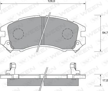 Ween 151-1538 - Brake Pad Set, disc brake autospares.lv