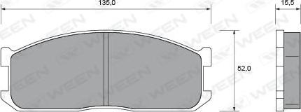 Ween 151-1533 - Brake Pad Set, disc brake autospares.lv