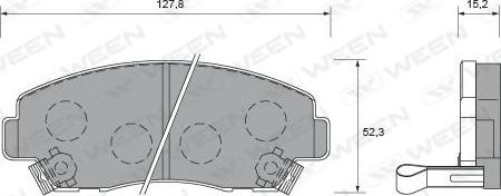 Ween 151-1528 - Brake Pad Set, disc brake autospares.lv