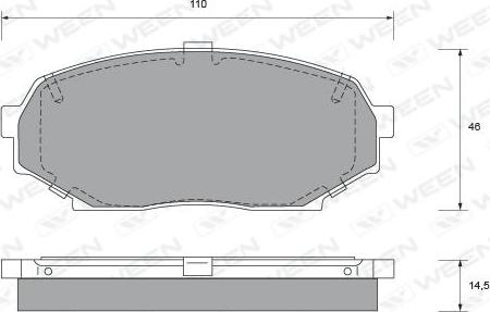 Ween 151-1579 - Brake Pad Set, disc brake autospares.lv