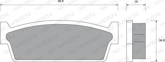 Ween 151-1574 - Brake Pad Set, disc brake autospares.lv