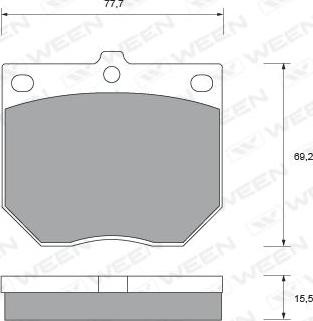 Ween 151-1570 - Brake Pad Set, disc brake autospares.lv