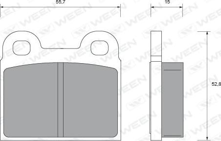 Ween 151-1571 - Brake Pad Set, disc brake autospares.lv