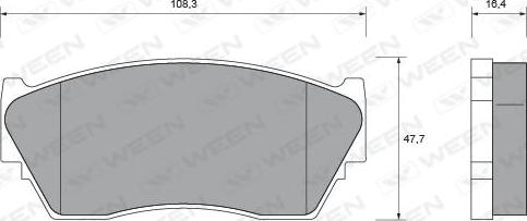 Ween 151-1691 - Brake Pad Set, disc brake autospares.lv