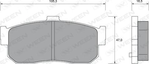 Ween 151-1692 - Brake Pad Set, disc brake autospares.lv