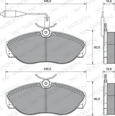 Ween 151-1642 - Brake Pad Set, disc brake autospares.lv